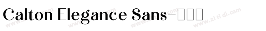 Calton Elegance Sans字体转换 Calton Elegance Sans字体转换